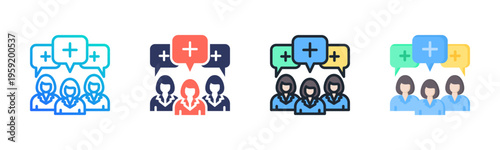 Demand icon set multiple style collection