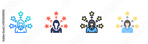 Opportunities icon set multiple style collection