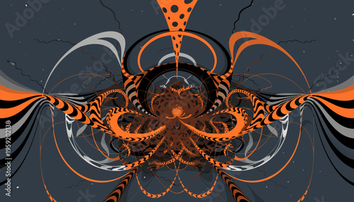 Dynamic Energy Flow Illustration with Nebula Smoke and Glowing Light Effects.eps