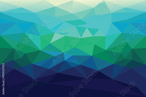 Abstract geometric background with shades of blue and green