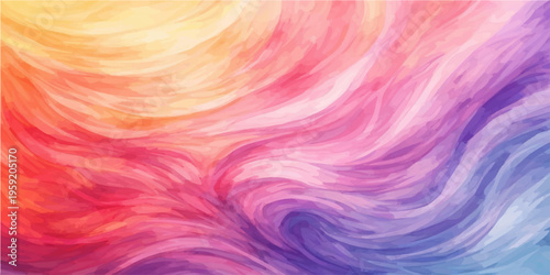 Abstract colorful watercolor background with bright blue and purple wave patterns featuring water drops and digital light motion for a fractal art backdrop wallpaper