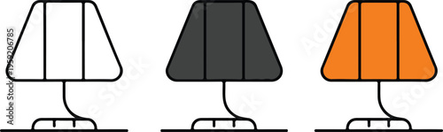 Professional electric guitar icon set featuring musical instruments and rock music symbols in minimalist line art and flat styles.