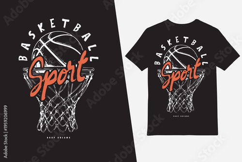 Urban Street Basketball Modern t shirt Apparel Design