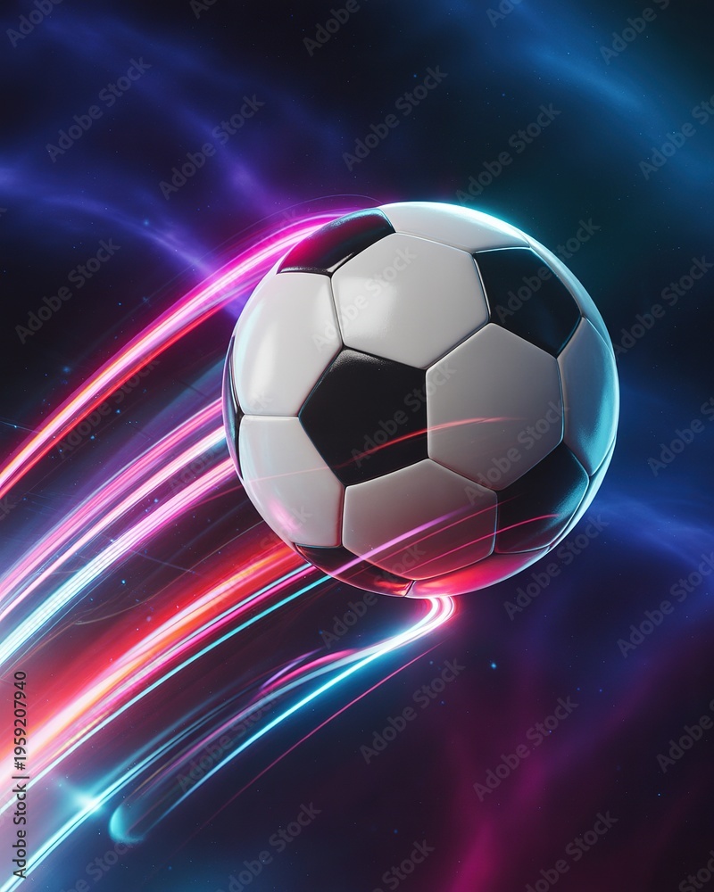 Fototapeta premium Dynamic Minimalist Design for World Cup Football Celebrations Featuring Bold Red Blue Accents Ideal for Social Media Banners Event Promotions and Fan Merchandise