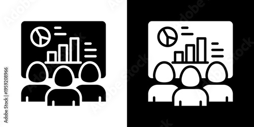 Presentation icon set multiple style collection