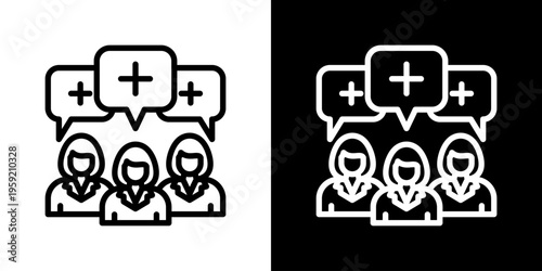 Demand icon set multiple style collection