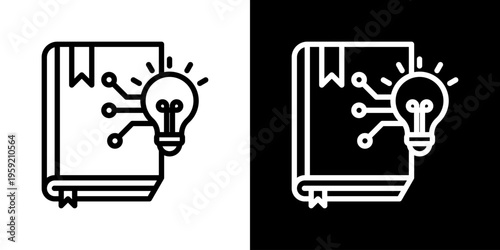 Knowledge icon set multiple style collection