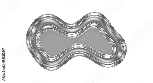 Shiny Metallic Silver Object Closeup.