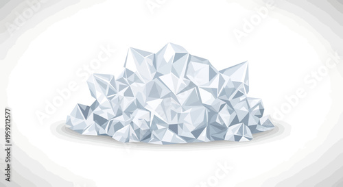 Pile of Sparkling White Diamond Gems.