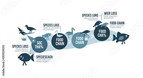Food Chain Disruption and Species Loss Infographic