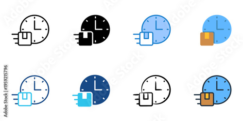 ETA icons set multiple style collection. Editable stroke 

