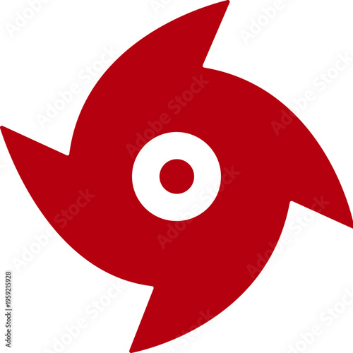 Hurricane cyclone icon in flat style featuring storm, typhoon, tornado, whirlwind, vortex and weather synonym elements for disaster alert, climate design and warning graphics
