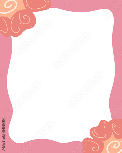 pink flower frame