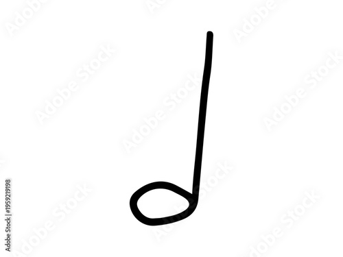 シンプルな手書きの音符