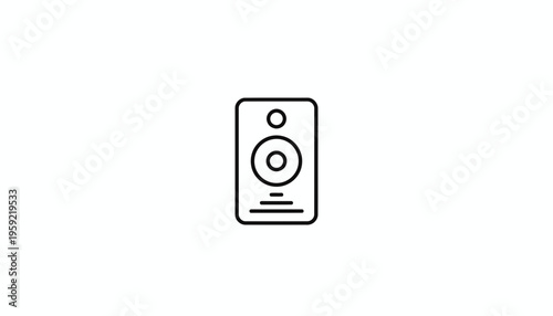 Simple Icon of a Speaker, Audio Equipment, Sound System, Music Icon