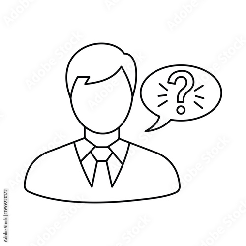 Questioning Assumptions Icon. Vector Design