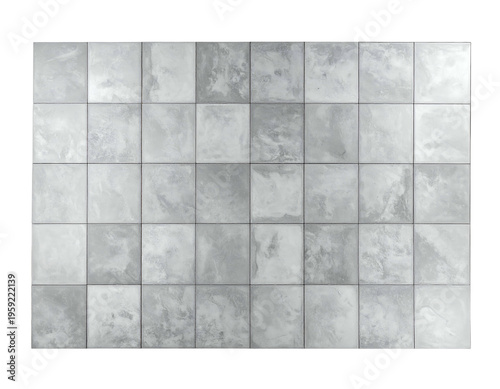 Gray marble-patterned square tiles arranged in a grid