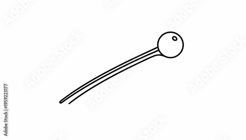 Minimalist Hairpin with Round Ball Tip, Simple Elegant Accessory for Hair Styling