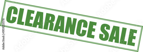 Clearance Sale Stamp on White Background