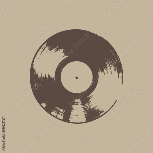 Vinyl Record Vintage Illustration