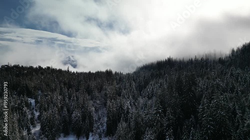 clouds in the mountains