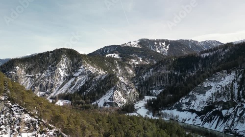 mountain landscape with snow