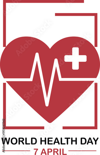 World Health Day Vector Illustration Global Wellness Awareness Design