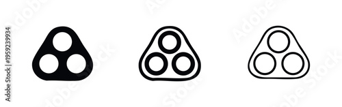 Rotary Electric Shaver Replacement Heads Icon Set