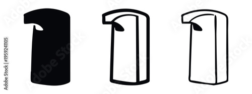 Lever Bottle Opener Icon Set for Drinks and Beverages