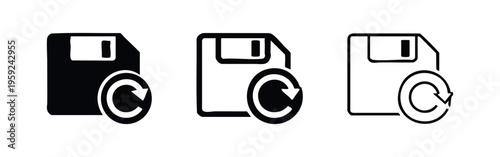 Save and Redo Floppy Disk Icon Set