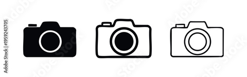 Professional DSLR Camera Icon Set for Digital Photography