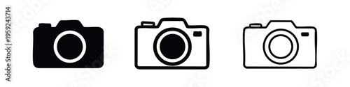 Modern DSLR Camera Icon Set for Creative and Event Photography