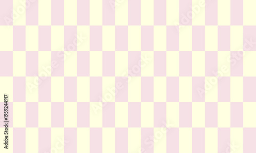 Pastel yellow and pink seamless pattern. Checkered grid background. Cute mosaic for kids