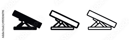 Hole Puncher or Paper Punch Icon Set Vector