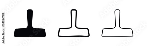 Cooking Spatula Icons Set. Kitchen Utensil for Flipping and Mixing Food in Various Styles.