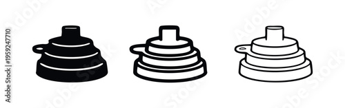 Tiered Beverage Dispenser or Percolator Icon Set