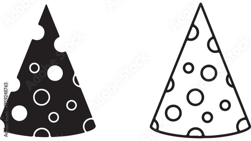 Swiss cheese wedge with transparent background