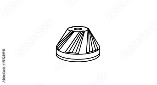 Industrial Nozzle Tip with Grooves, Technical Drawing