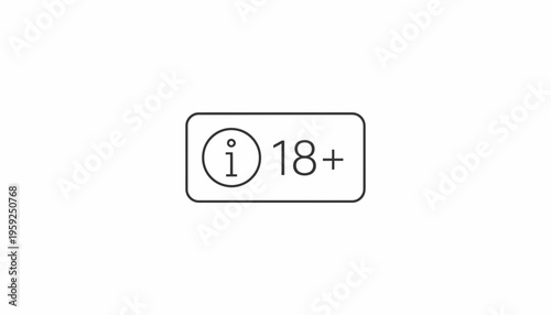 Information Icon 18 Plus Age Restriction Symbol, Mature Content Warning