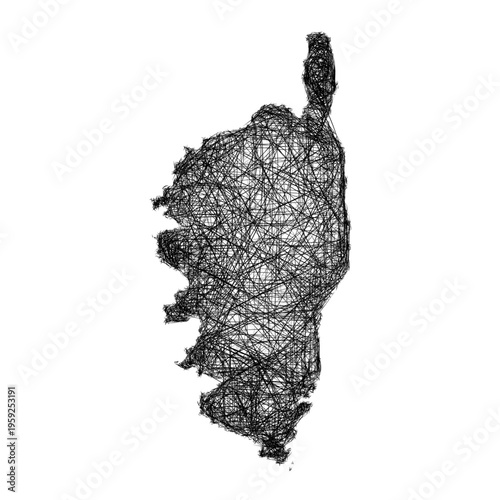 Sketch Corse outline map design