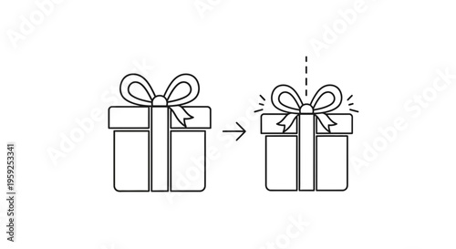Gift Box Opening Animation Icon: Surprise Reveal