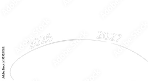 Future Years 2026 2027 Timeline Curve Abstract White Background