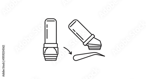 Eyebrow Shaping Tool Icon: Tweezers and Curved Blade for Precision Grooming