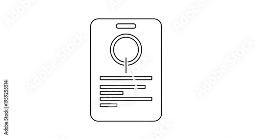 Employee ID Badge Icon, Access Card, Security Pass, Identification Card, Corporate Identity