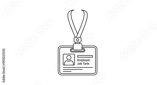 Employee ID Card with Photo and Name on Lanyard - Business Access Pass