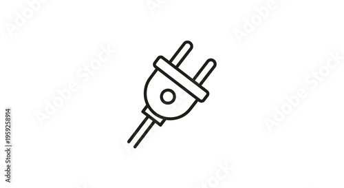 Electric Plug Icon, Power Connector Symbol, Energy Supply Concept