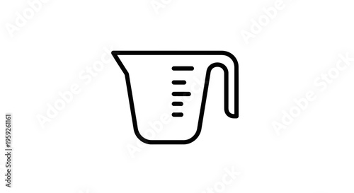 Measuring Cup Icon Line Art
