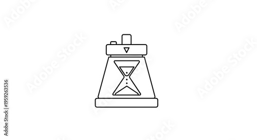 Hourglass Timer Icon, Time Management Concept, Countdown Symbol