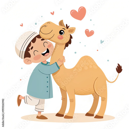 boy and camel 