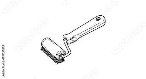 Handheld Cleaning Brush Roller Tool for Surfaces